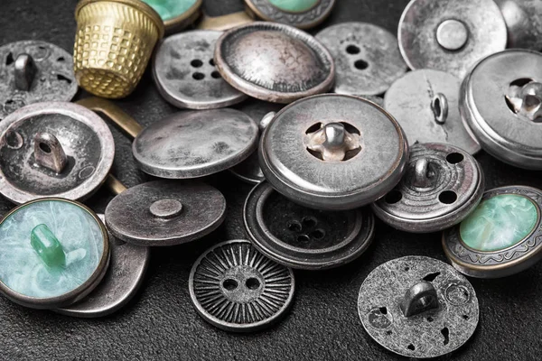 Set of retro iron buttons — Stock Photo, Image