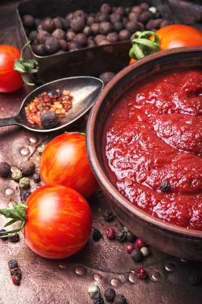 Tomatenketchup-Sauce — Stockfoto