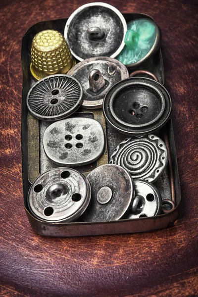 昔ながらのボタン ヴィンテージ — ストック写真