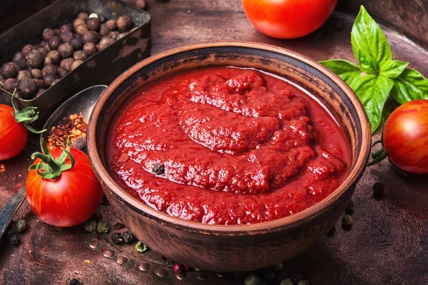 Tomatsås ketchup — Stockfoto