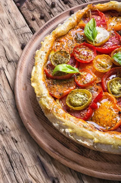 Hemlagad vegetarisk pizza — Stockfoto