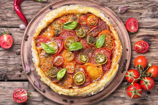 Hemlagad vegetarisk pizza — Stockfoto