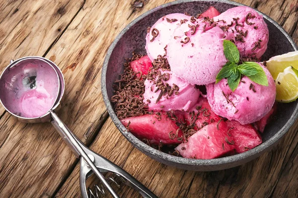 Watermelon fruit ice cream — Stock Photo, Image