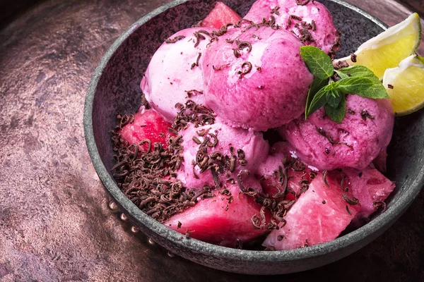 Watermelon fruit ice cream — Stock Photo, Image