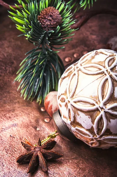 Baubles vetro di Natale — Foto Stock