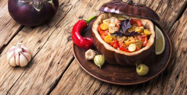 sebze ile fırında patlıcan