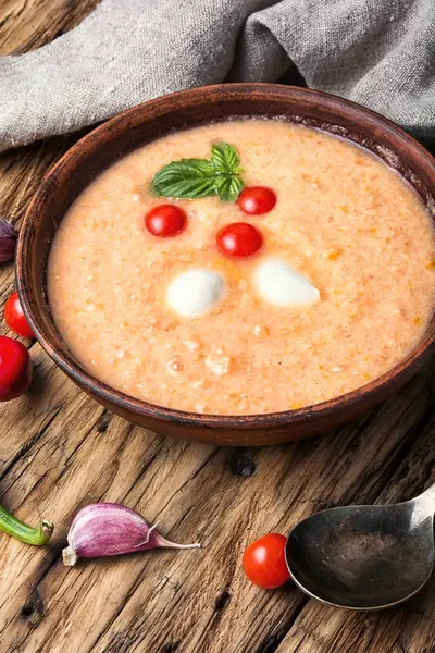 Гаспачо деревенский суп — стоковое фото