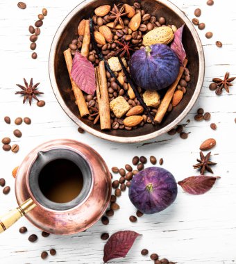 kahve çekirdekleri ve mix baharat