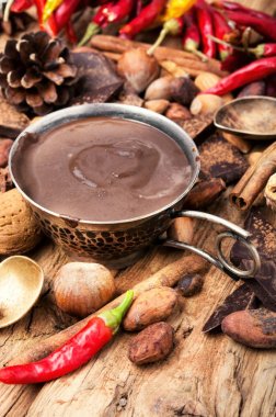 Çikolata eritme, baharat ve kuruyemiş