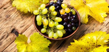 Bir tepsi üzerinde üzüm