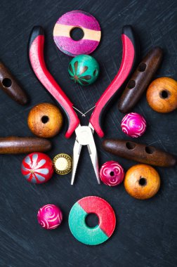 yaratıcılık için renkli boncuklar