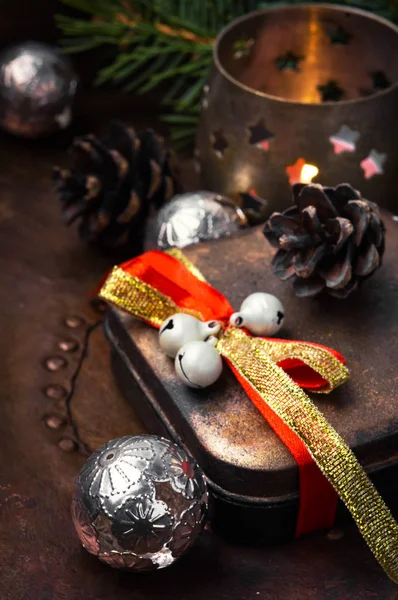 Retro christmas decorations with christmas — Stock Photo, Image