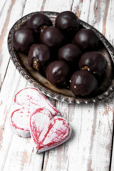 Doces de chocolate para Dia dos Namorados — Fotografia de Stock