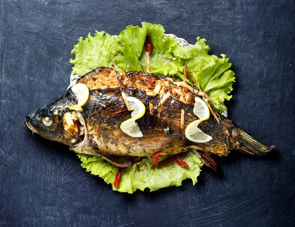 Baked stuffed fish — Stock Image Baked stuffed fish Royalty Free Stock Photos