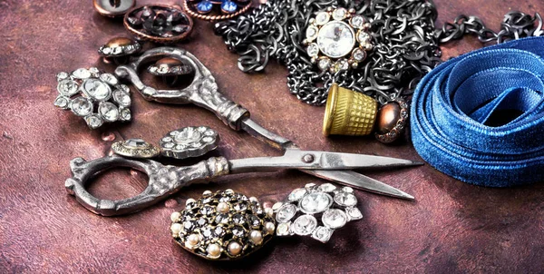 Accessori per cucire alla moda — Foto Stock