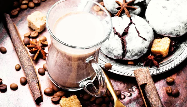 Кофе с шоколадом — стоковое фото