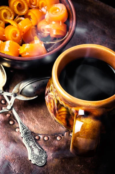 Pomerančový džem na čaj — Stock fotografie