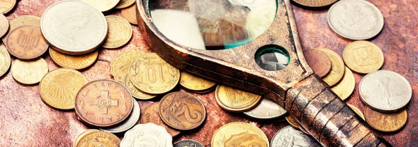 旧硬币, 钱币 — 图库照片