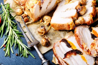 Izgara domuz Barbekü dilimlenmiş