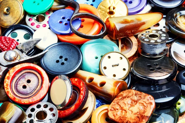 Background of sewing buttons Stock Photo