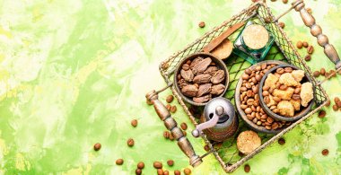 Kavrulmuş kahve çekirdeği.