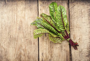 Çiğ kuş yaprakları.