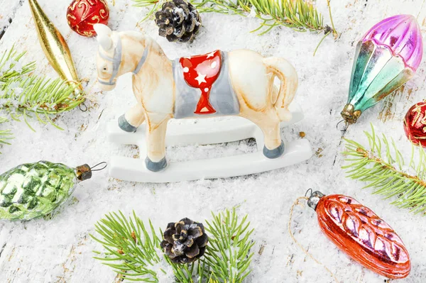 象徴的なクリスマス馬 — ストック写真
