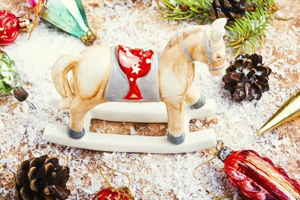 Caballo simbólico de Navidad — Foto de Stock