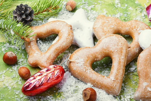 Galletas de jengibre festivo — Foto de Stock