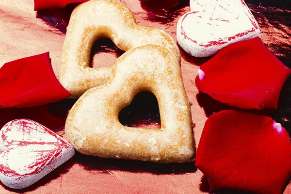 自家製バレンタインのクッキー — ストック写真
