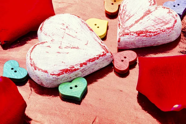Coeurs symboliques pour la Saint-Valentin — Photo