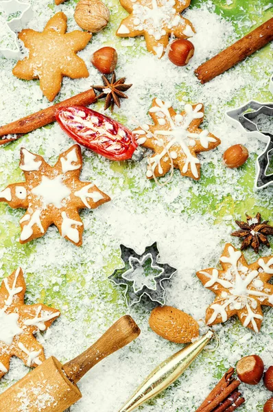 Galletas de Navidad horneadas — Foto de Stock