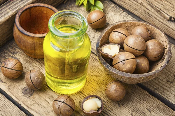 Aceite de nuez de macadamia — Foto de Stock