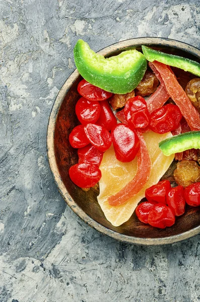 Alimente Sănătoase Amestecați Fructele Uscate Fructe Uscate Asortate Sănătoase Platou — Fotografie, imagine de stoc