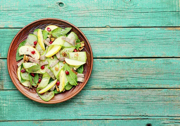 Salade Appétissante Légumes Fruits Langues Viande — Photo