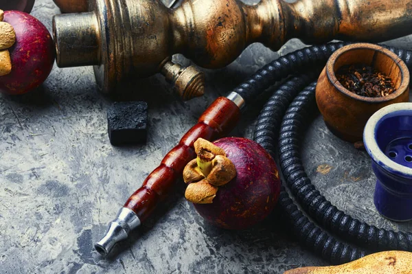 Shisha Mit Fruchttabak Machen Shisha Mit Dem Aroma Tropischer Mangostanfrüchte — Stockfoto