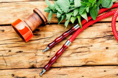 Nane aromalı Asya sigarası shisha. Naneli Türk tütün nargilesi.