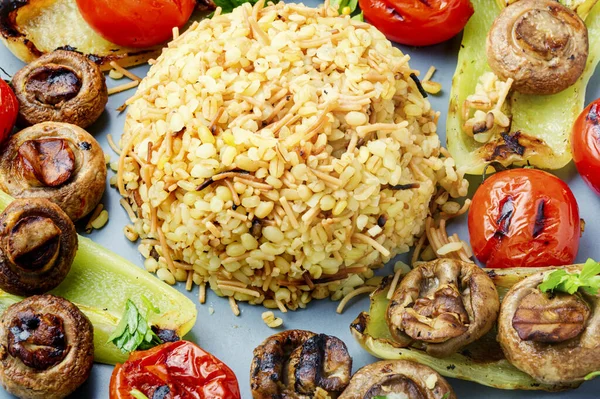 Pilaf Блюдо Восточной Кухни Турецкий Плов Жареными Овощами — стоковое фото