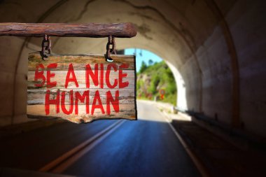 Bir güzel insan motivasyonel ifade işaret