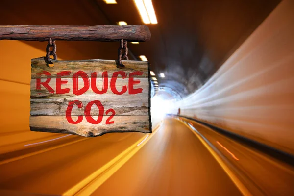 Reduce co2 motivational phrase sign — Stock Photo, Image