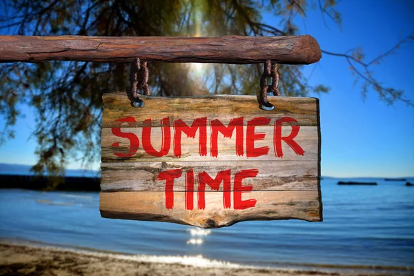 Horário de verão sinal de frase motivacional — Fotografia de Stock