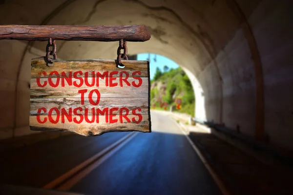 Verbraucher zu Konsumenten — Stockfoto