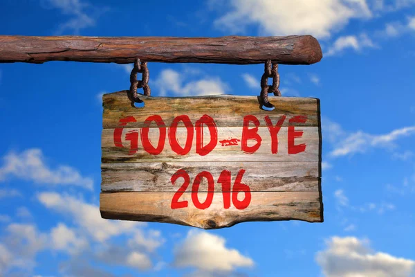 Goodbye 2016 motivational phrase sign — Stock Photo, Image