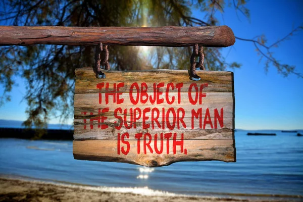 The object of the superior man is truth. — Stock Photo, Image