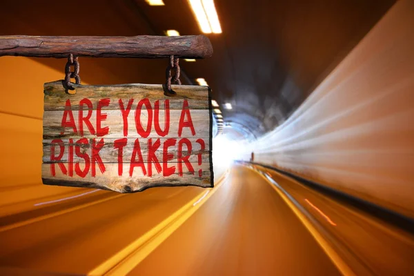 Are you a risk taker? motivational phrase sign — Stock Photo, Image