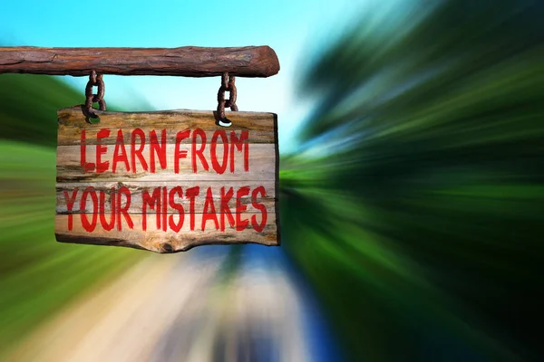 Apprendre de vos erreurs signe de motivation phrase — Photo