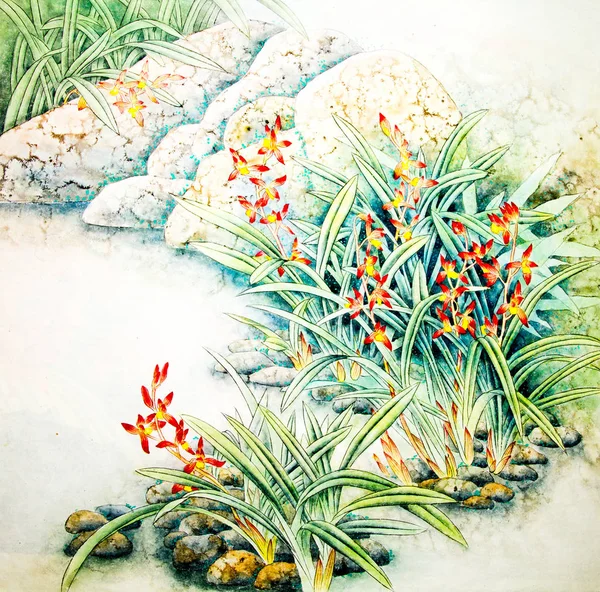 Chinese traditional painting of flowers