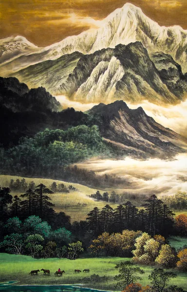 Китайська традиційна живопис краєвид — стокове фото
