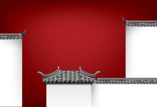 Південний Китай Традиційний Старий Будинок — стоковий вектор