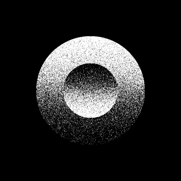 Badge cercle abstrait blanc — Image vectorielle